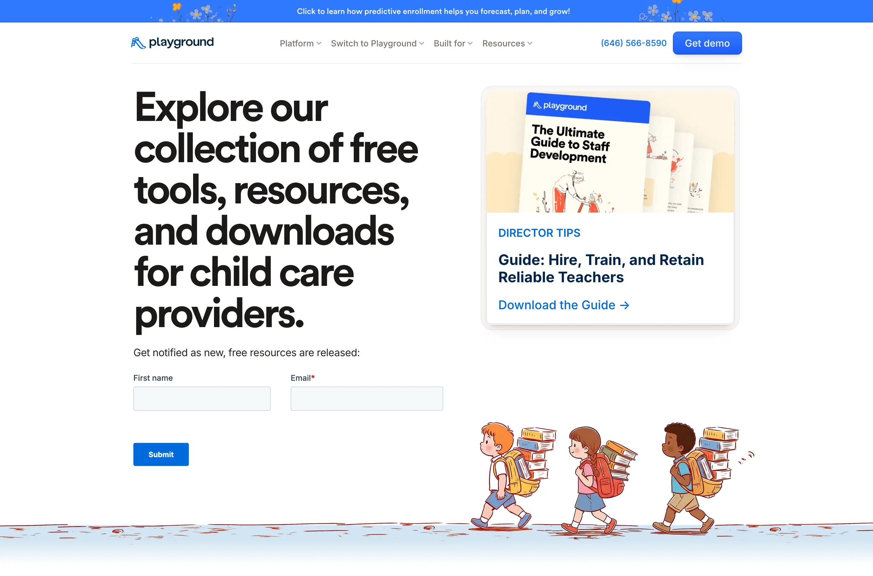 Playground Education Hero Design