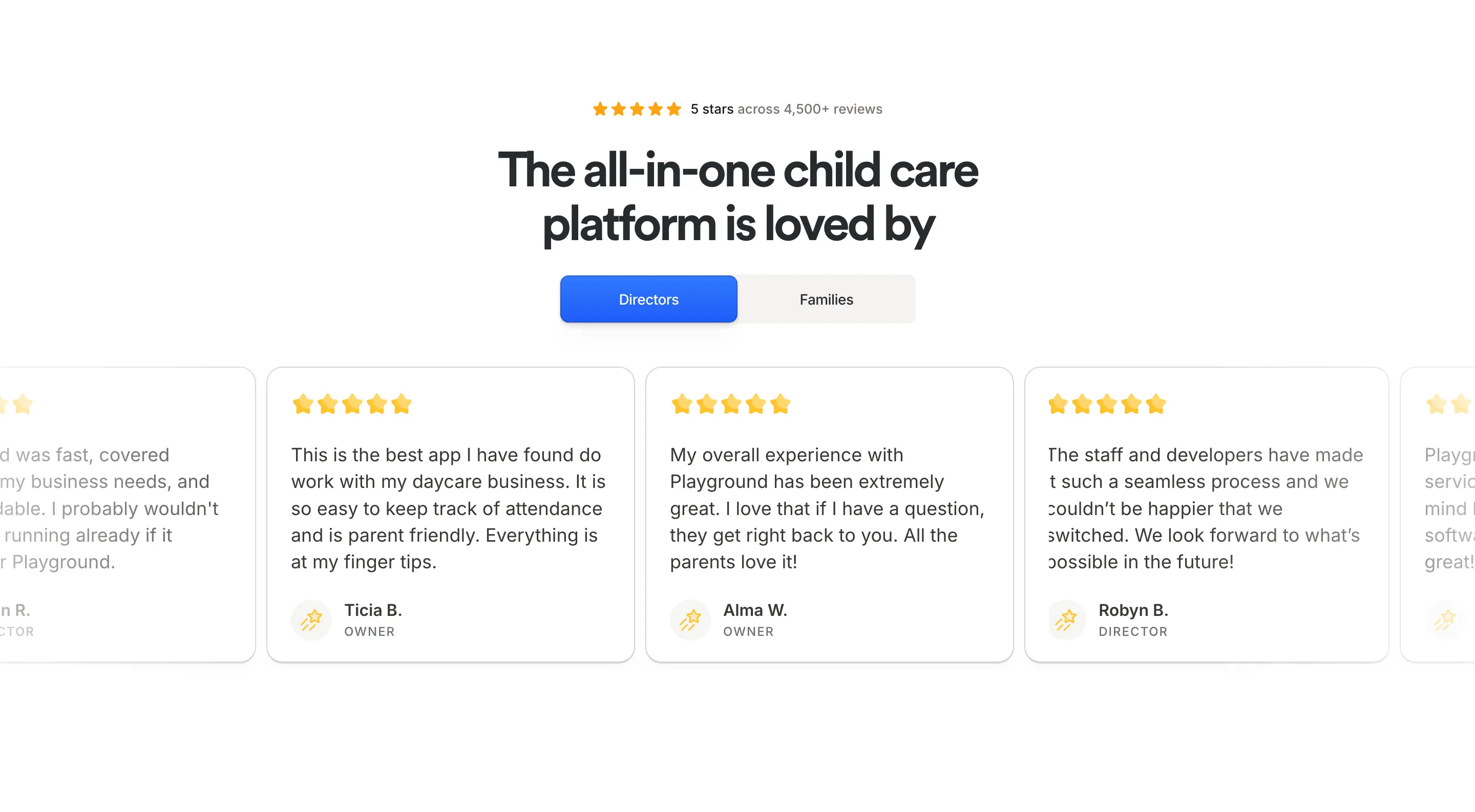 Playground Minimal Testimonial Design