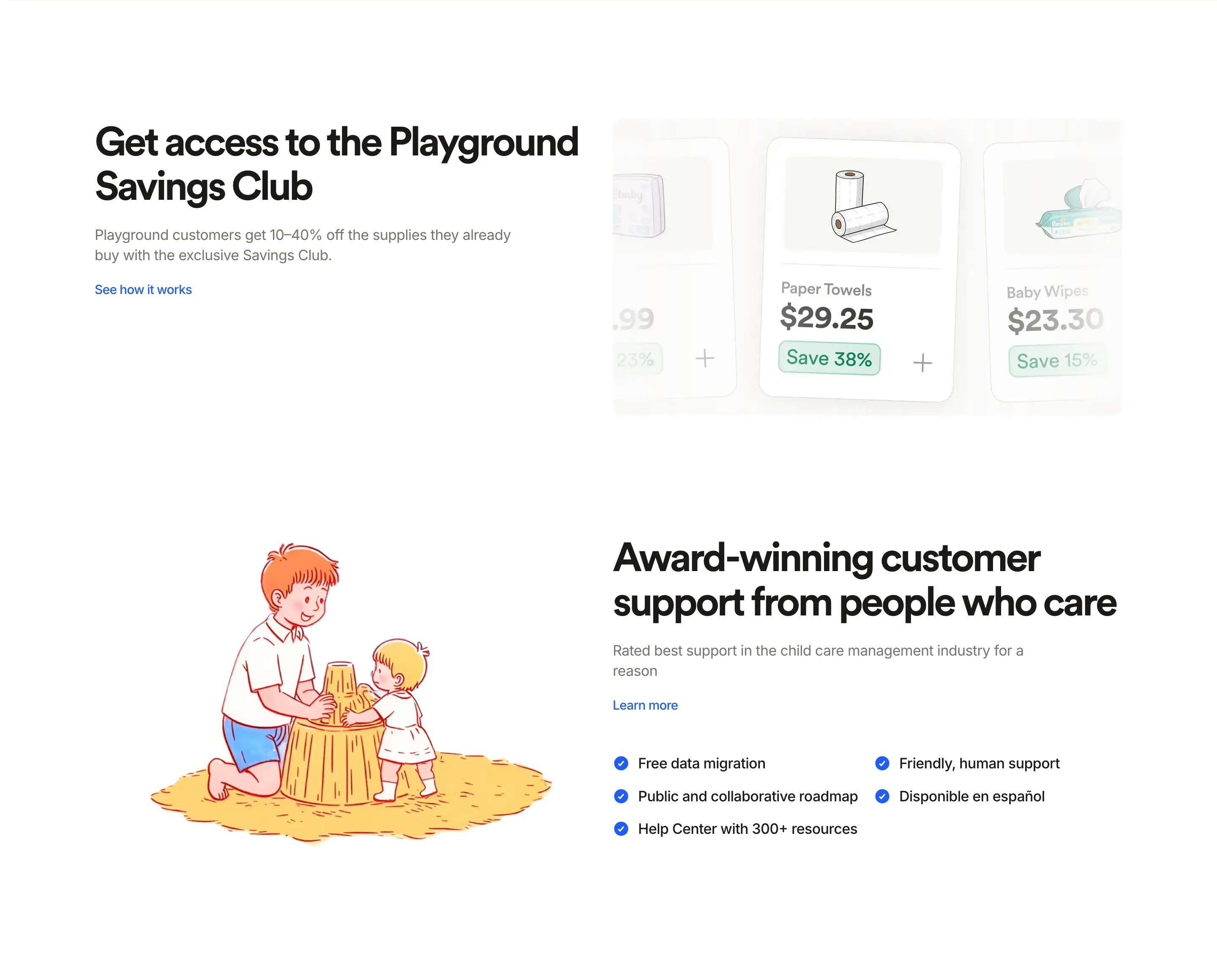 Playground Savings Support Feature Design