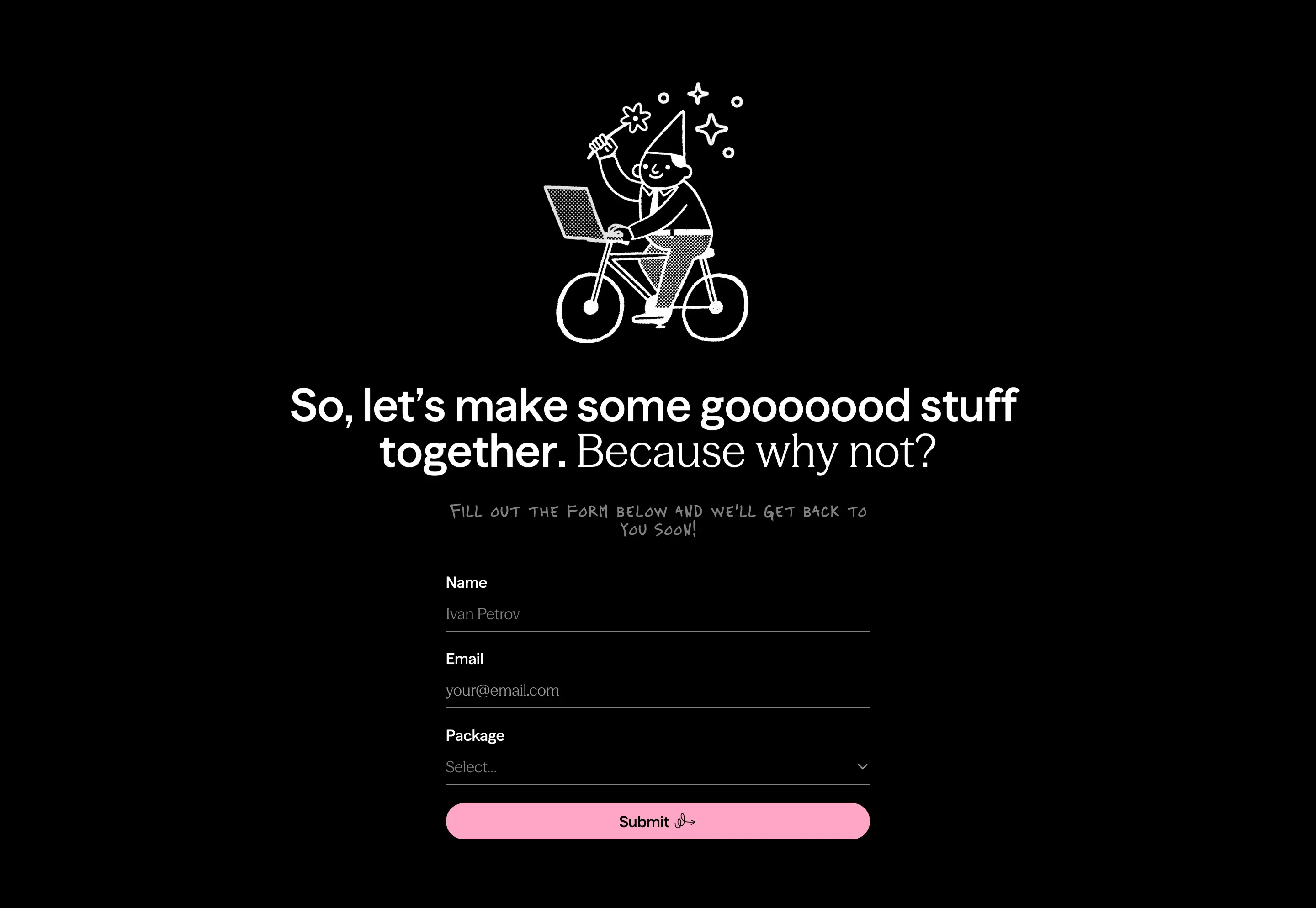 Poch Project Contact Form Design
