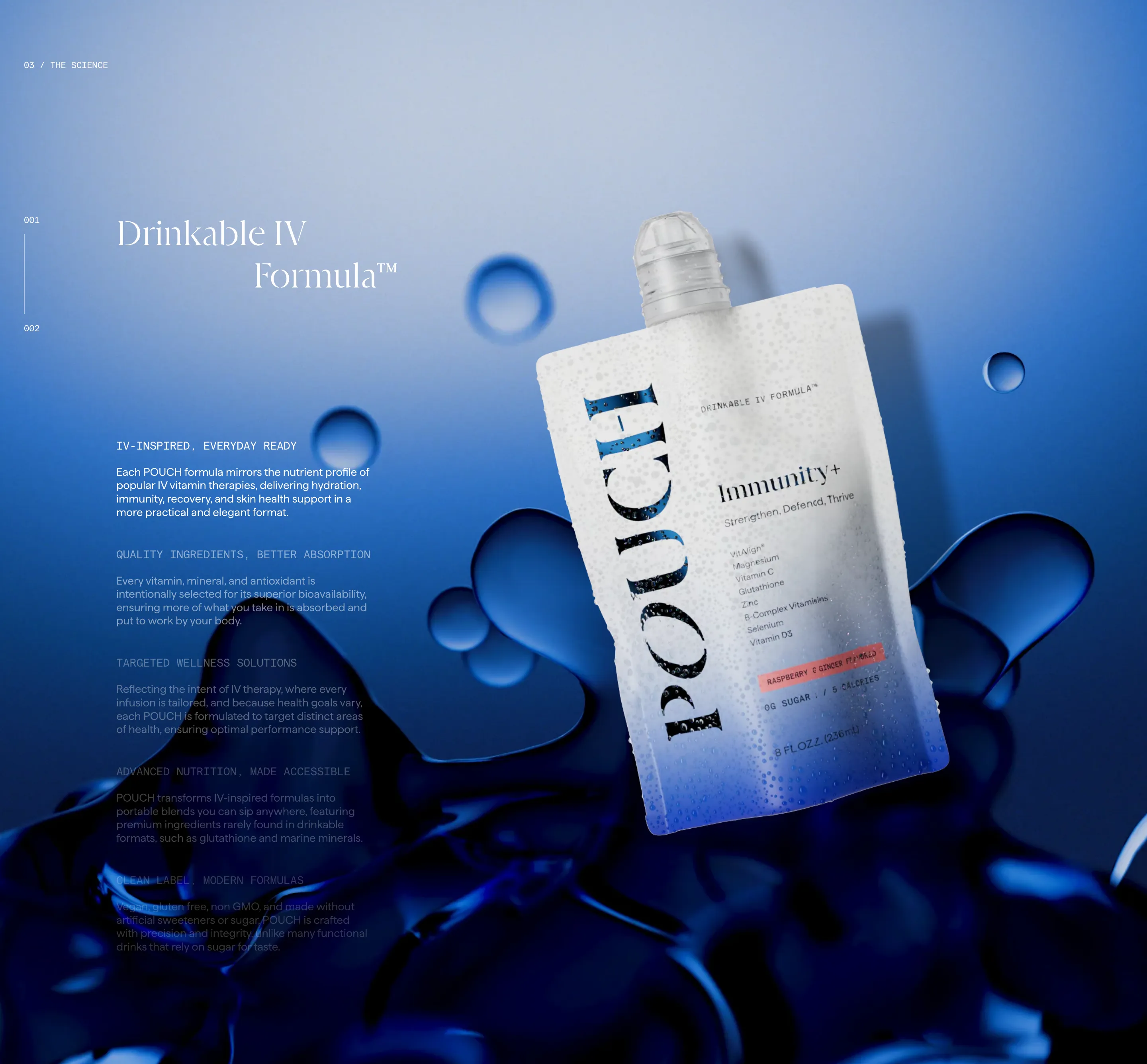 Pouch Ingredients Feature Design