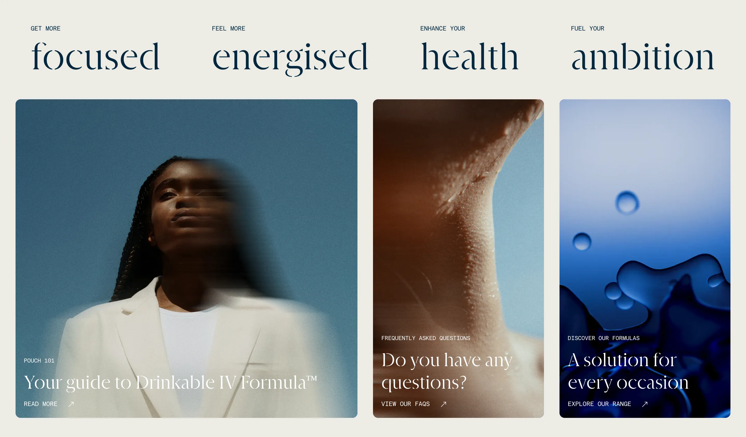 Pouch Lifestyle Grid Cards Design