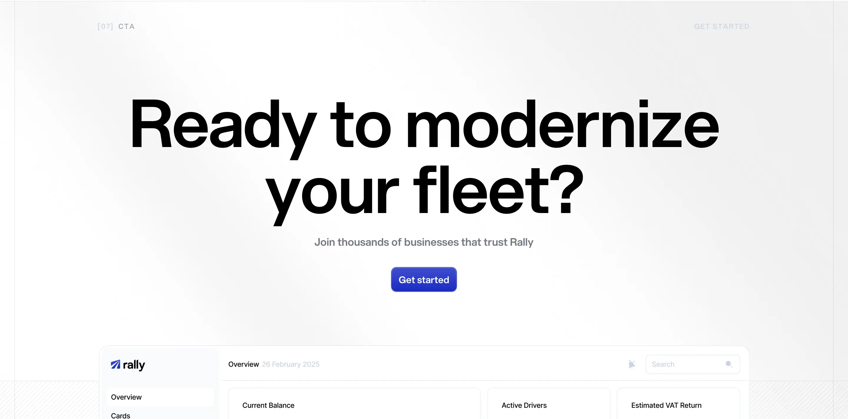Rally Fleet Modernization CTA Design