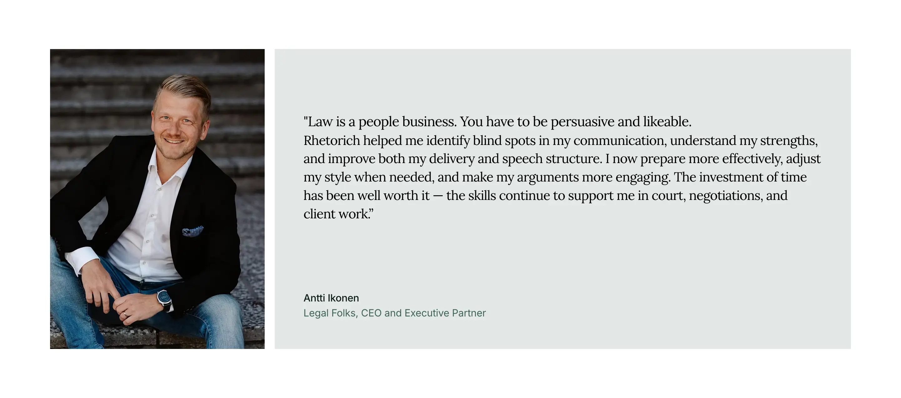Rhetorich Customer Featured Testimonial Design