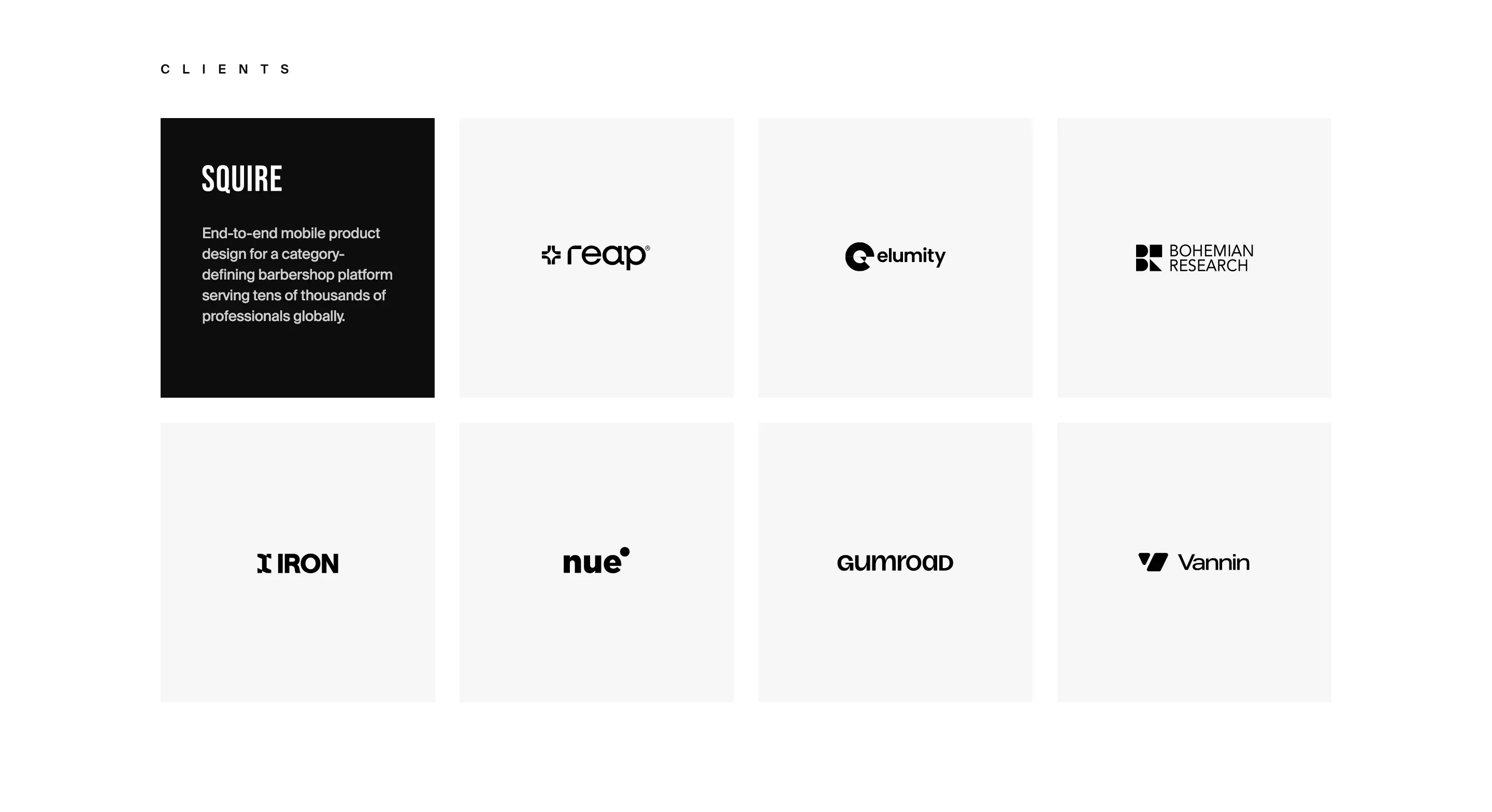 Robin Client Logo Grid Design
