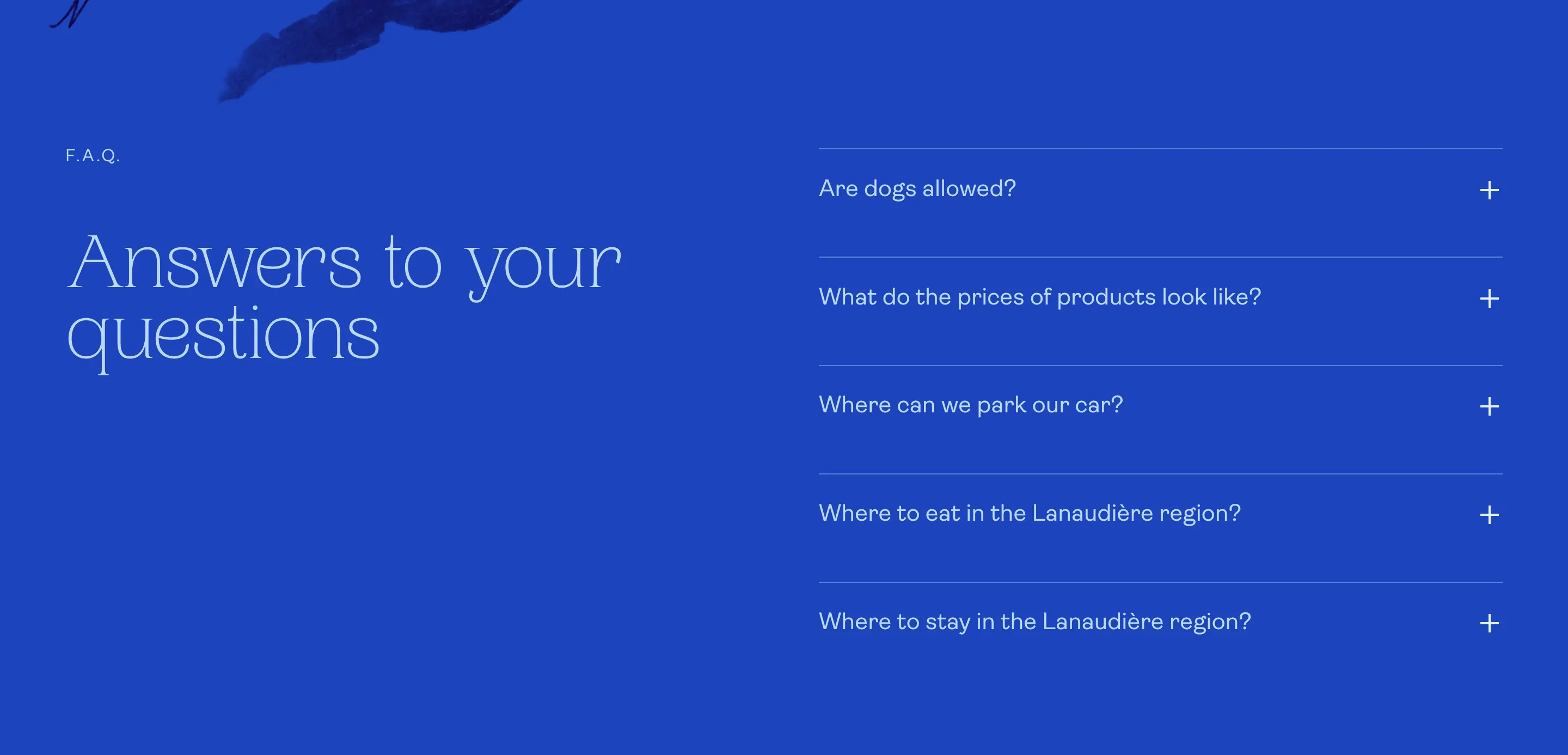 Route Visitor FAQ Design