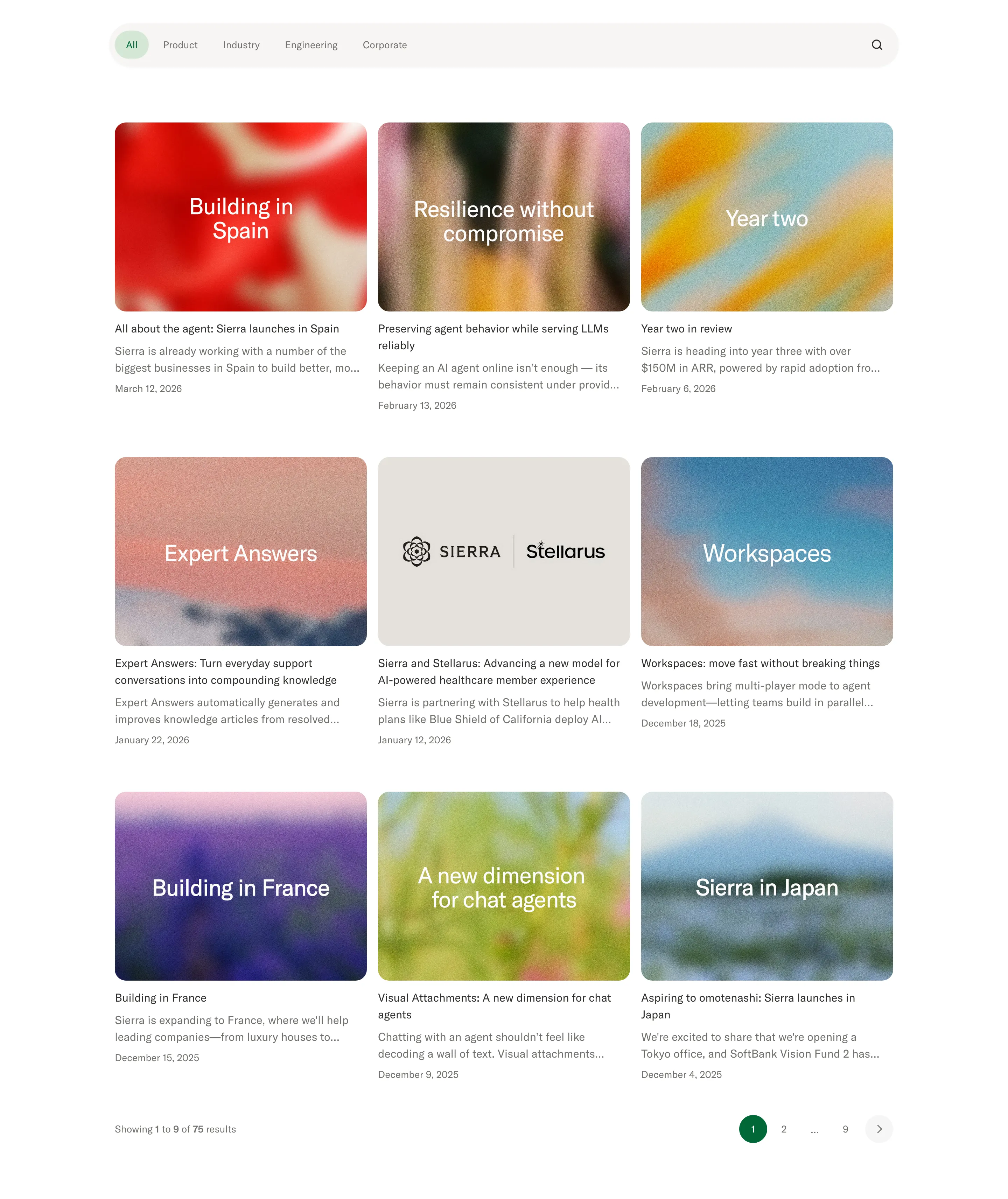 Sierra Company News Blog Design