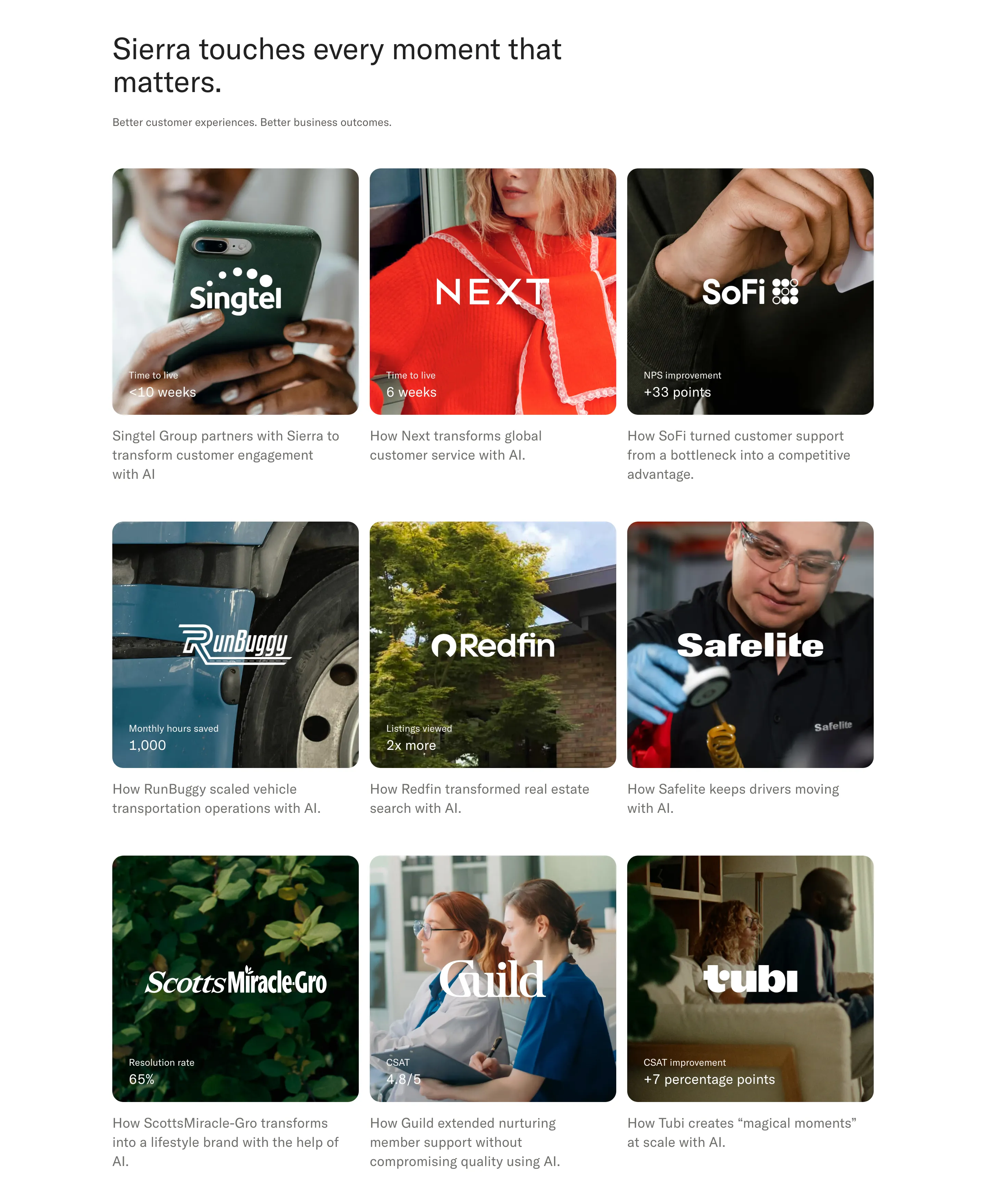 Sierra Customer Blog Section Design