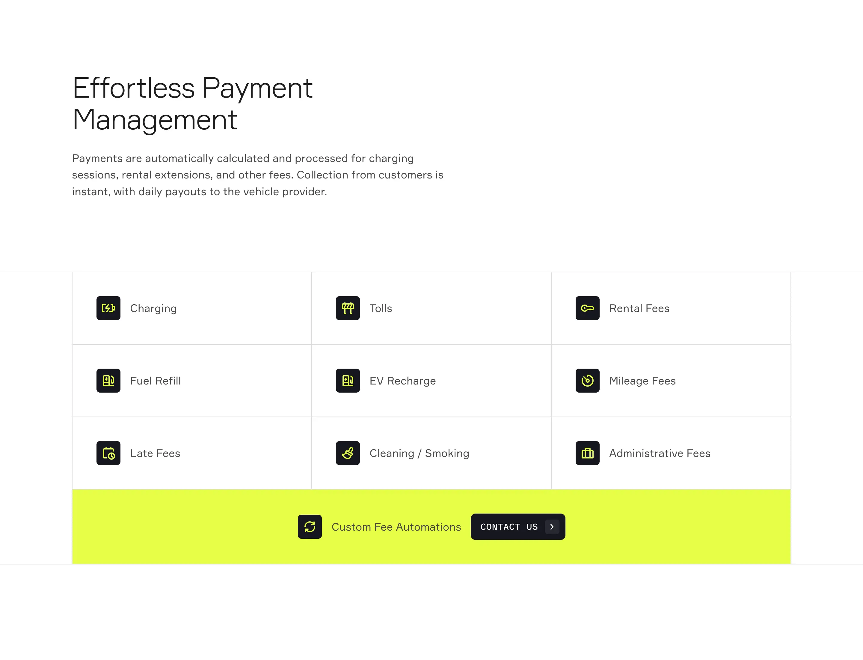 Standard Fleet Payment Feature Design