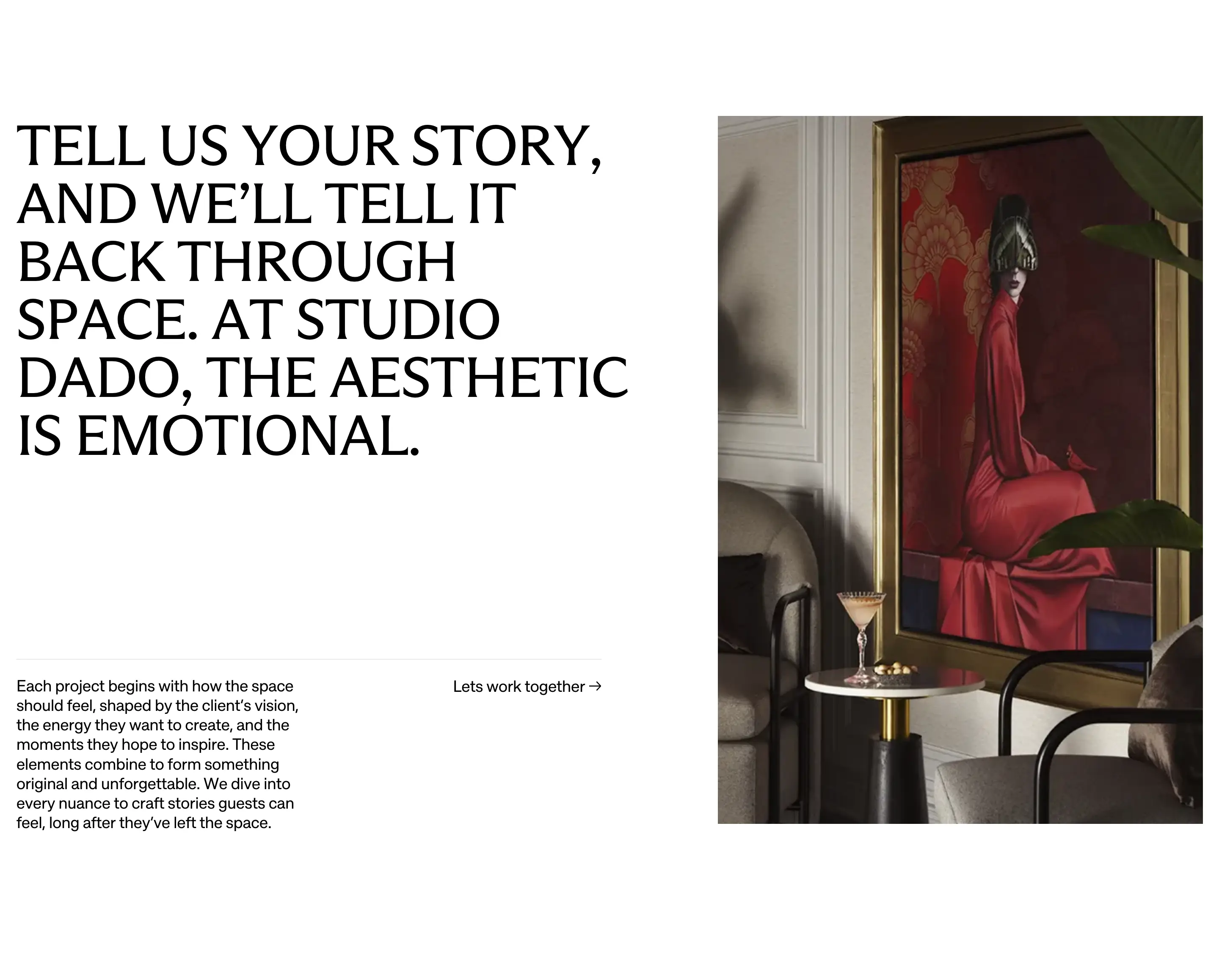 Studio Dado Brand Philosophy CTA Design