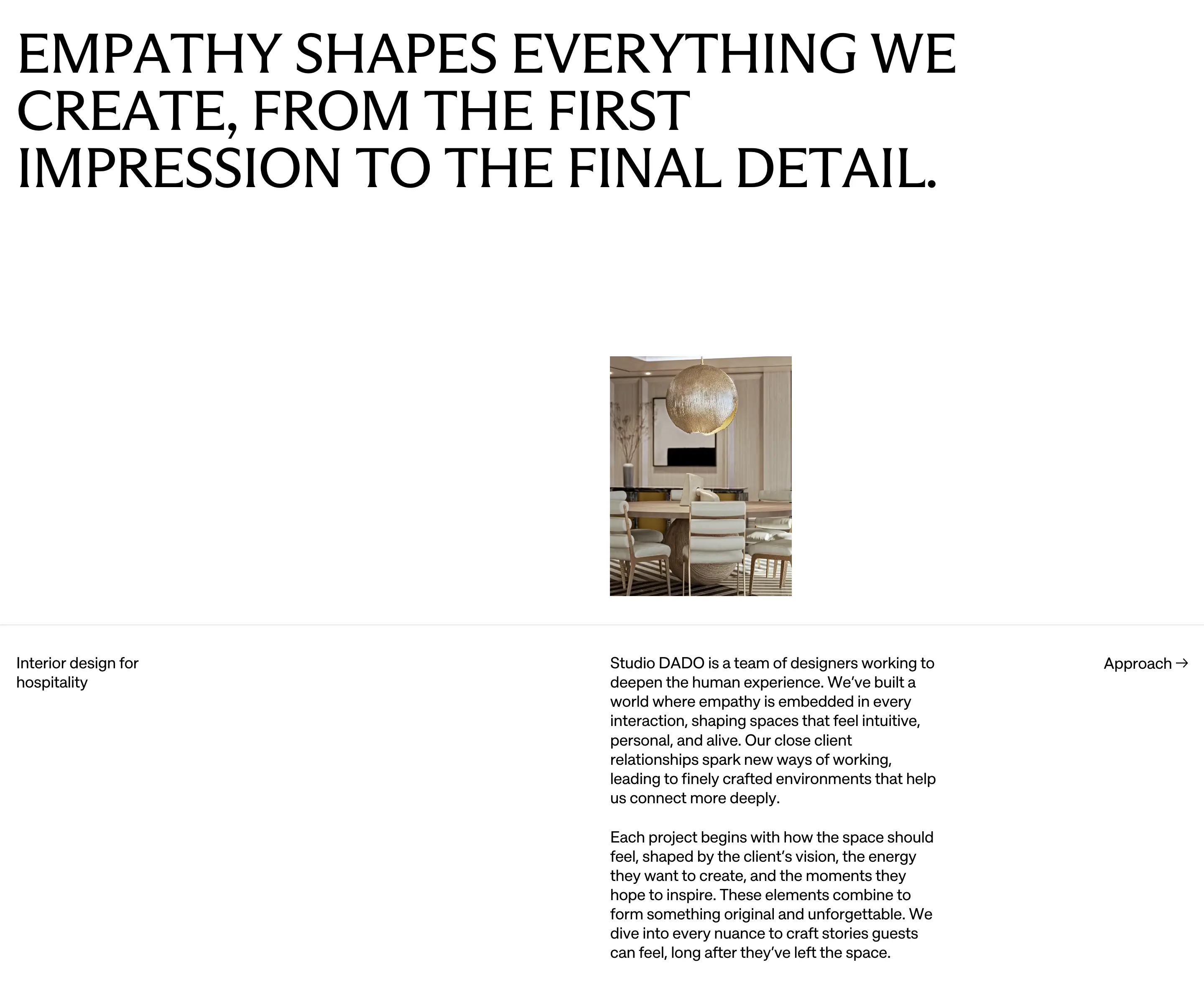 Studio Dado Philosophy Intro Design