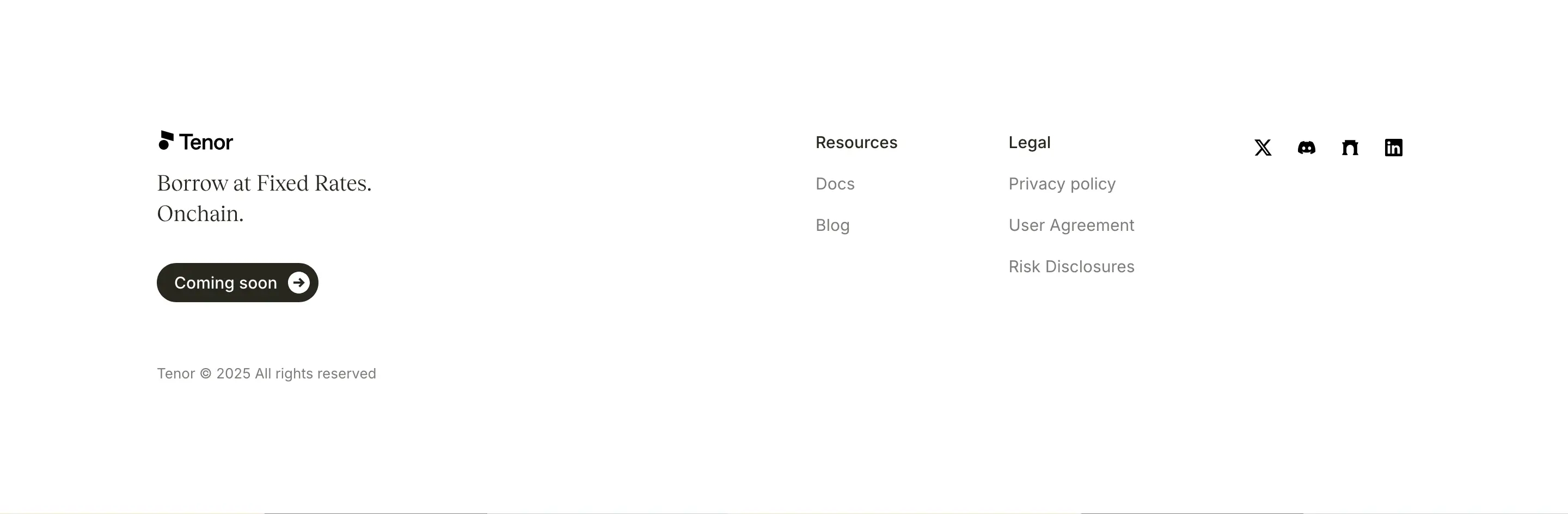 Tenor Company Info Footer Design