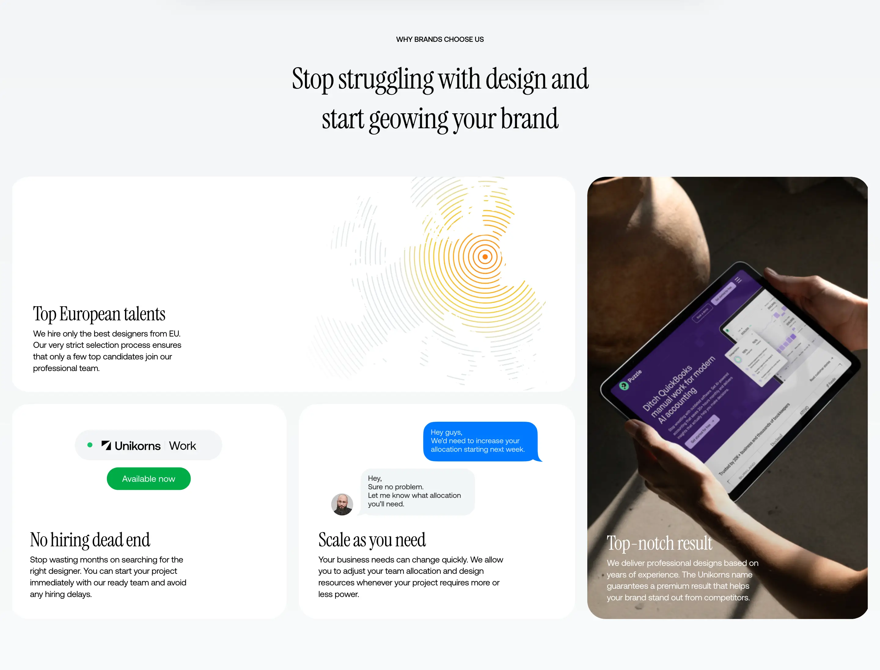 Unikorn Brand Growth Feature Design