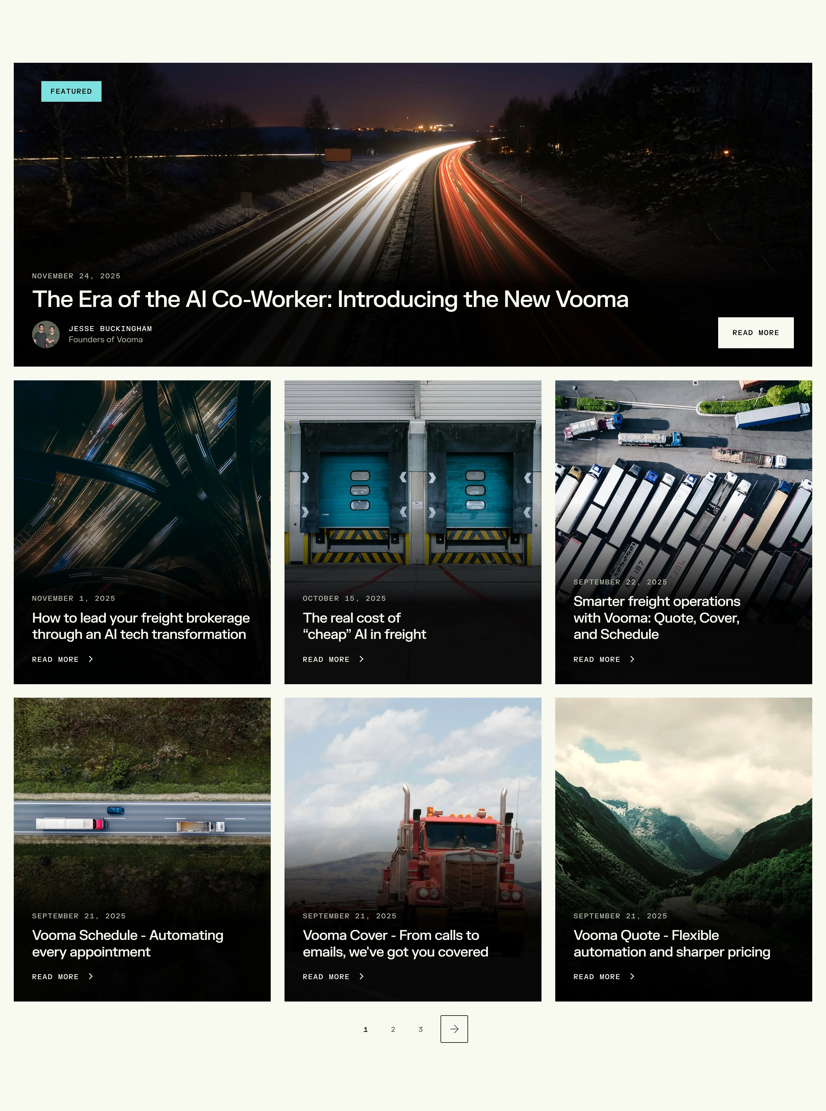 Vooma Articles Blog Design