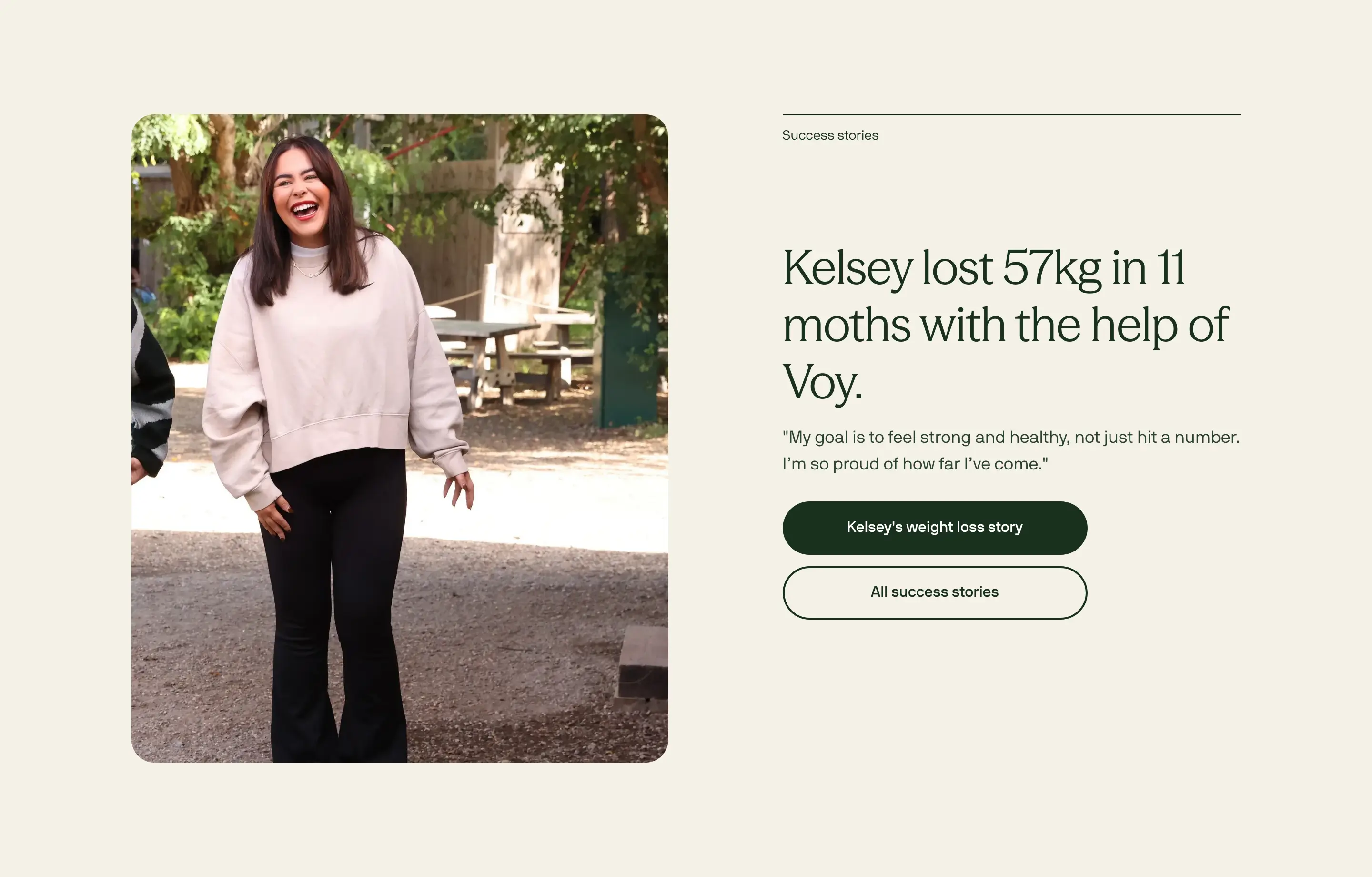 Voy Success Testimonial Design