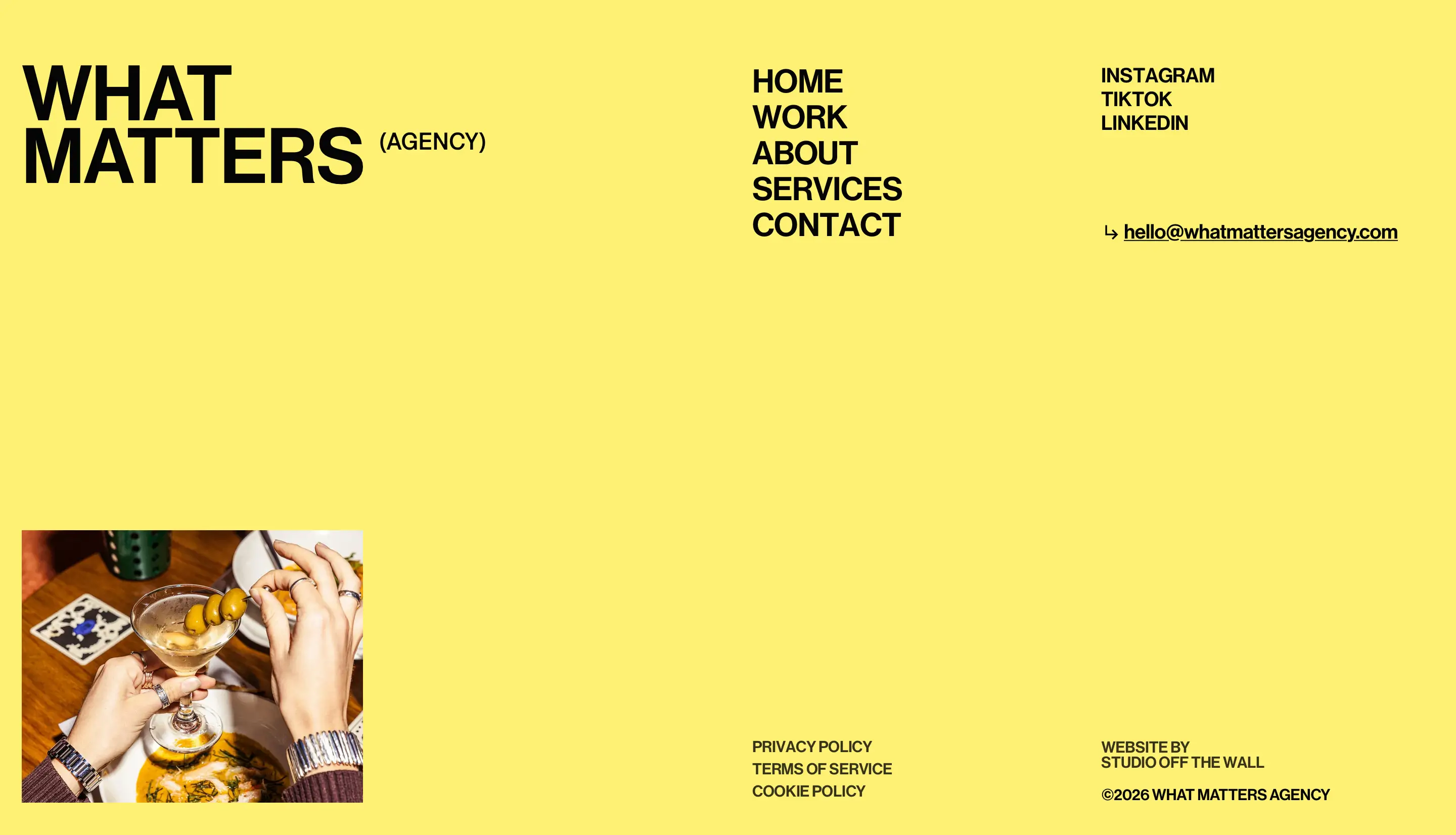 What Matters Company Footer Design